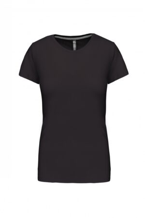 K380 Dames T-shirt Ronde Hals Korte Mouwen Dark Grey