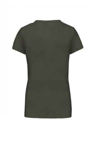 K380 Dames T-shirt Ronde Hals Korte Mouwen Dark Khaki