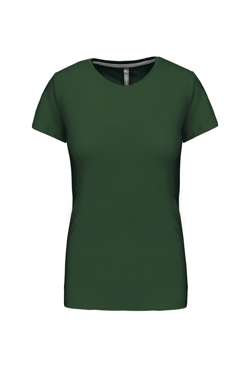 K380 Dames T-shirt Ronde Hals Korte Mouwen Forest Green