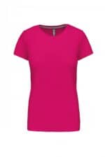 K380 Dames T-shirt Ronde Hals Korte Mouwen Fuchsia