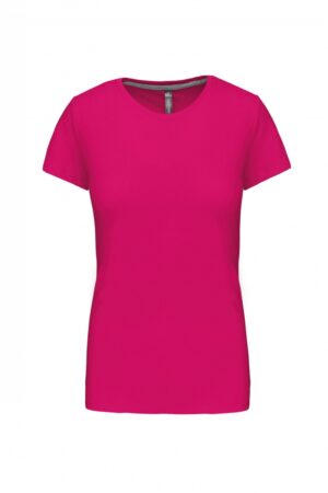 K380 Dames T-shirt Ronde Hals Korte Mouwen Fuchsia