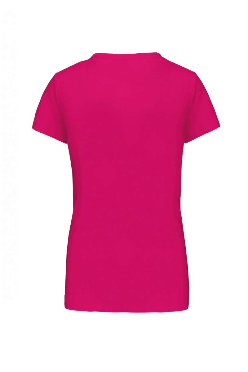 K380 Dames T-shirt Ronde Hals Korte Mouwen Fuchsia