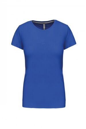 K380 Dames T-shirt Ronde Hals Korte Mouwen Light Royal Blue