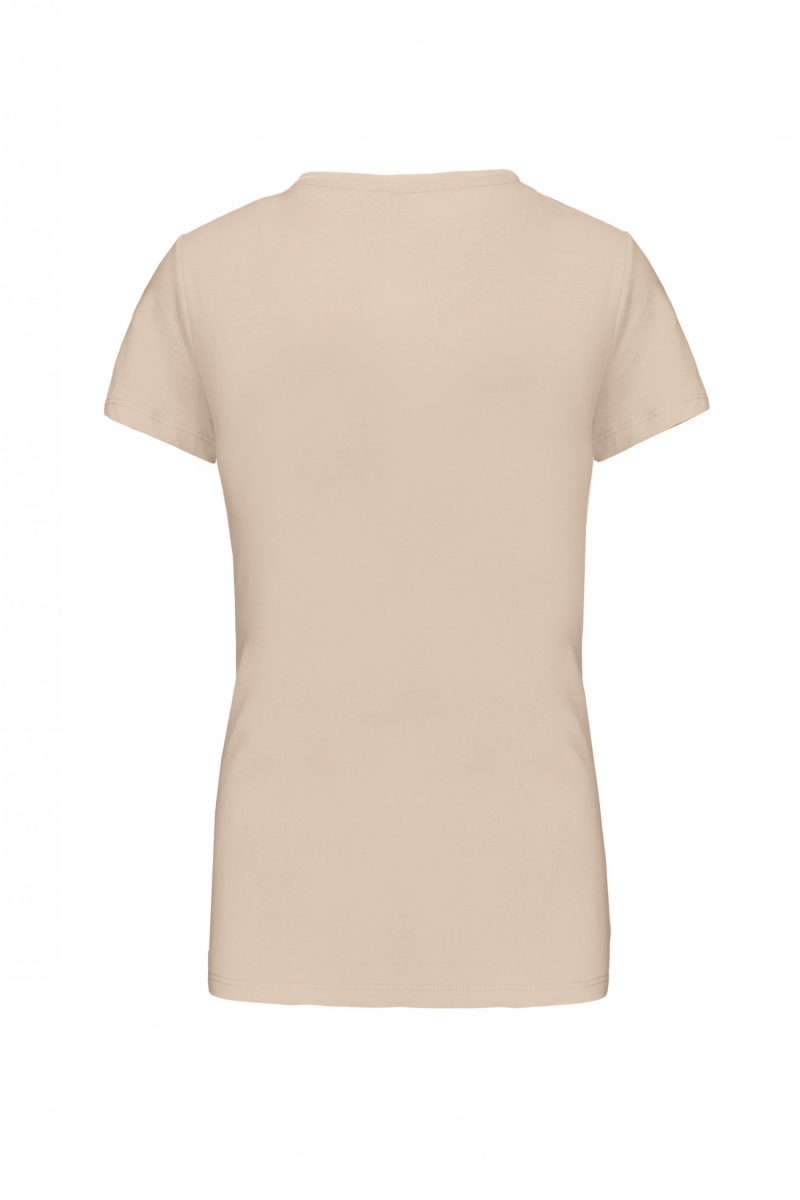 K380 Dames T-shirt Ronde Hals Korte Mouwen Light Sand