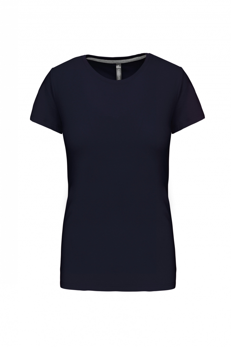 K380 Dames T-shirt Ronde Hals Korte Mouwen Navy