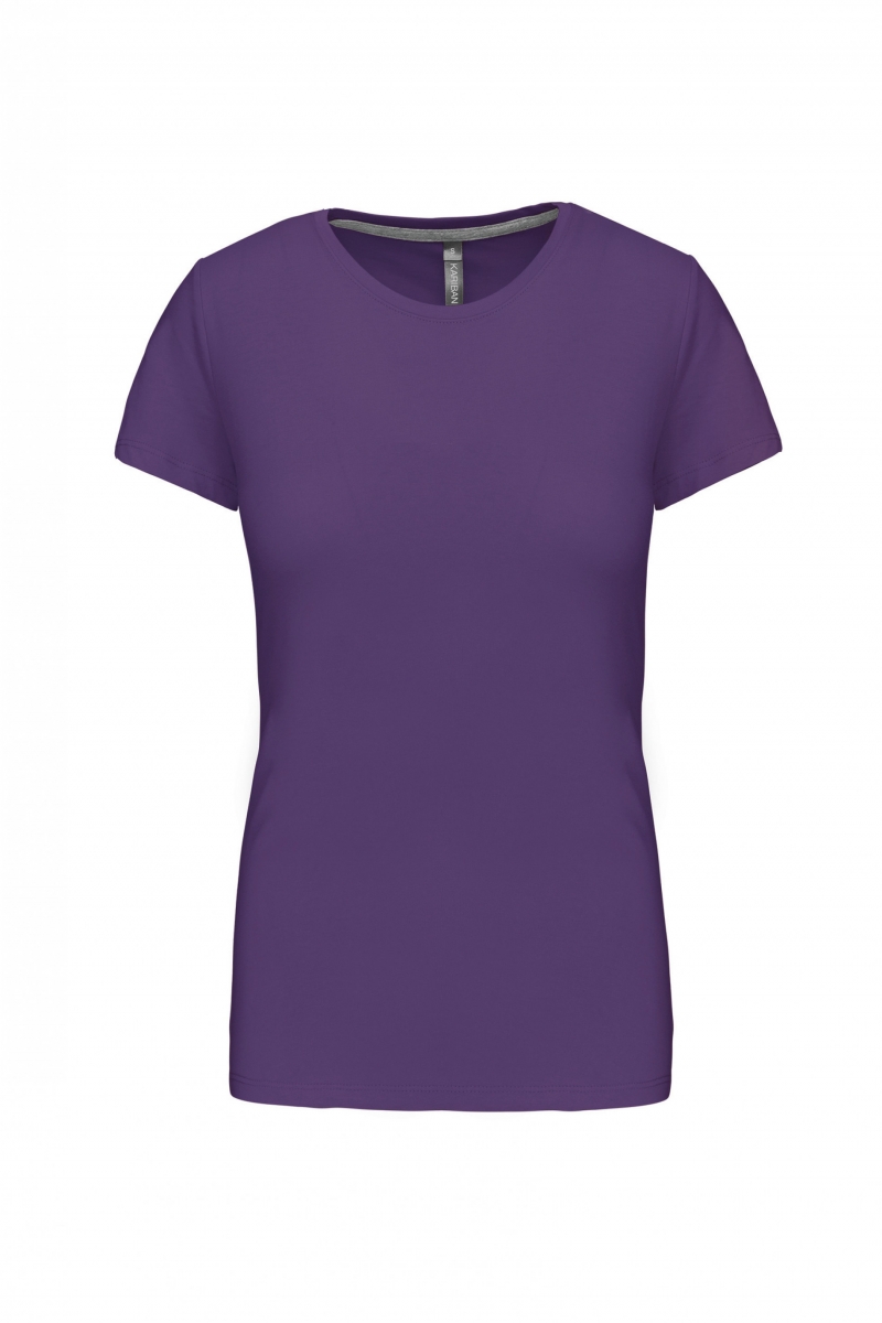 K380 Dames T-shirt Ronde Hals Korte Mouwen Purple