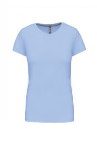 K380 Dames T-shirt Ronde Hals Korte Mouwen Sky Blue