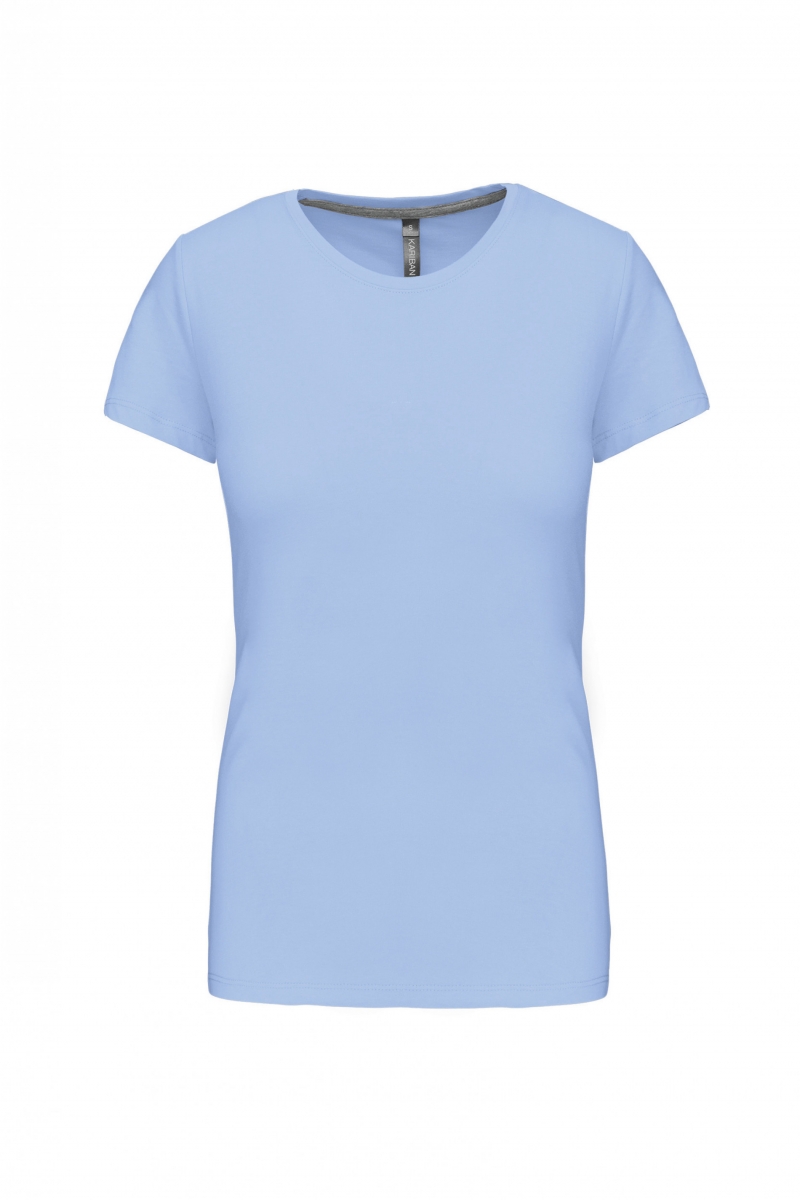 K380 Dames T-shirt Ronde Hals Korte Mouwen Sky Blue