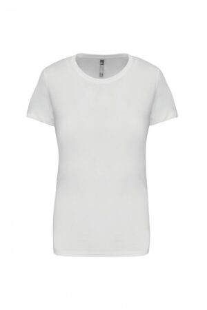 K380 Dames T-shirt Ronde Hals Korte Mouwen Wit