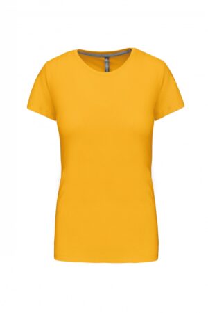 K380 Dames T-shirt Ronde Hals Korte Mouwen Yellow