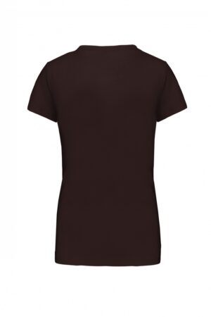 K381 Dames T-shirt V-hals Korte Mouwen Chocolate