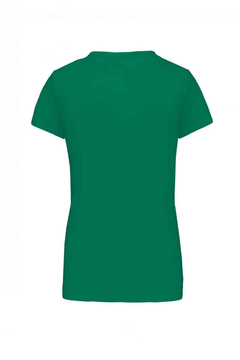 K381 Dames T-shirt V-hals Korte Mouwen Kelly Green