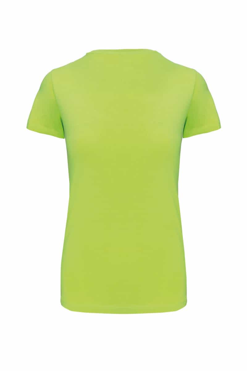 K381 Dames T-shirt V-hals Korte Mouwen Lime