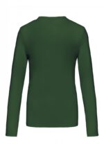 K383 Dames T-shirt Ronde Hals Lange Mouwen Forest Green