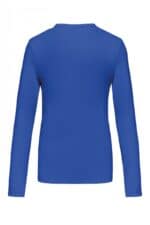 K383 Dames T-shirt Ronde Hals Lange Mouwen Light Royal Blue