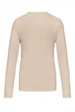 K383 Dames T-shirt Ronde Hals Lange Mouwen Light Sand