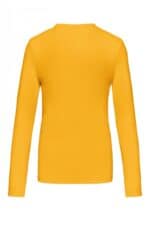 K383 Dames T-shirt Ronde Hals Lange Mouwen Yellow