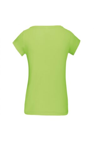 K384 Dames-t-shirt Korte Mouwen met Boothals Lime