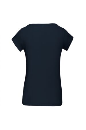 K384 Dames-t-shirt Korte Mouwen met Boothals Navy