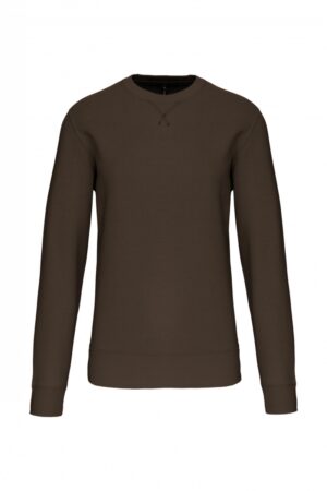 K442 Sweater Met Ronde Hals Dark Khaki