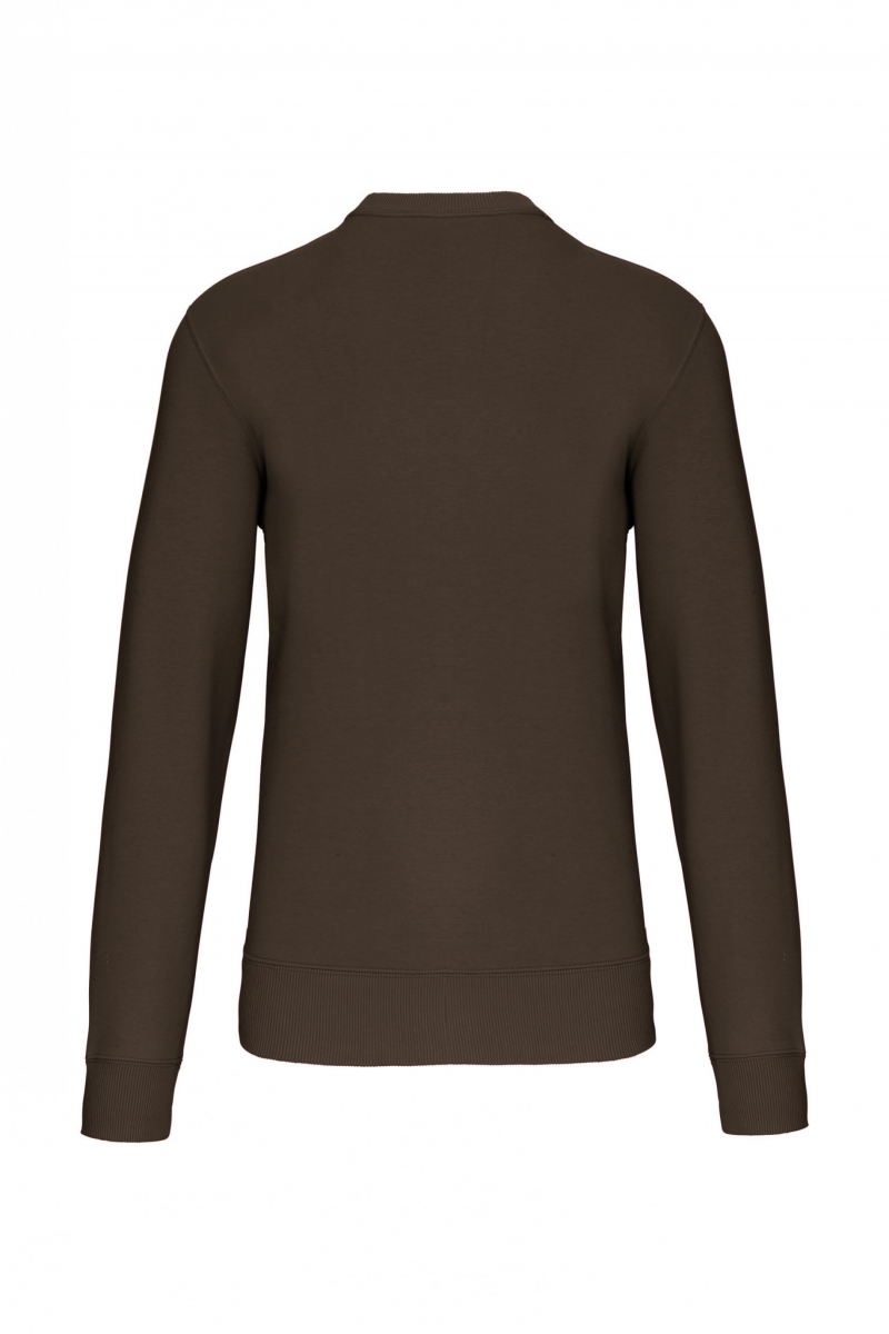 K442 Sweater Met Ronde Hals Dark Khaki