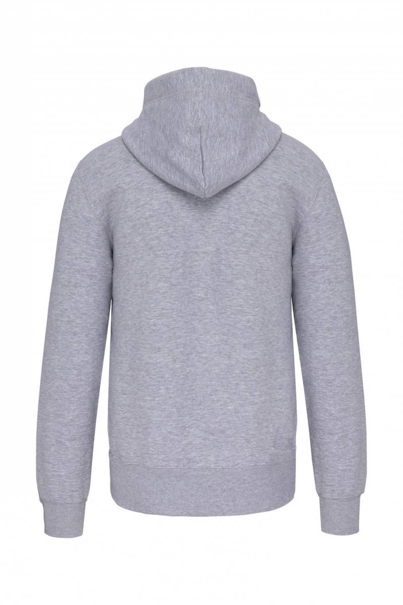 K444 Hooded Sweater Met Rits Oxford Grey