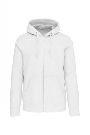 K444 Hooded Sweater Met Rits Wit