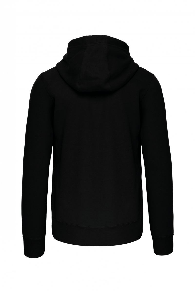 K454 Hooded Sweater Met Rits Zwart