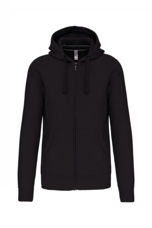 K454 Hooded Sweater Met Rits Dark Grey