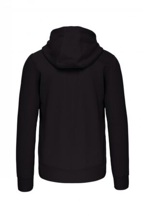 K454 Hooded Sweater Met Rits Dark Grey