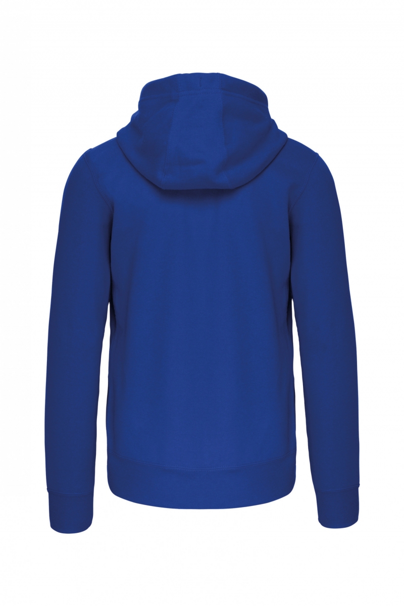 K454 Hooded Sweater Met Rits Light Royal Blue