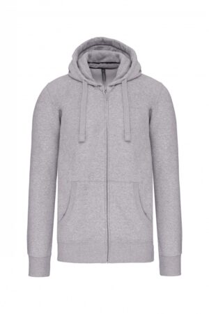 K454 Hooded Sweater Met Rits Oxford Grey