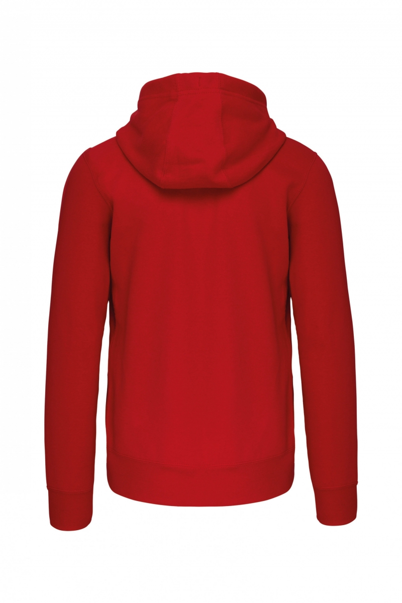 K454 Hooded Sweater Met Rits Rood