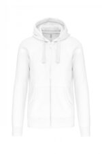 K454 Hooded Sweater Met Rits Wit