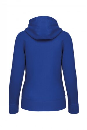 K464 Damessweater met Rits en Capuchon Light Royal Blue