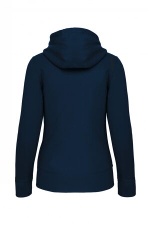 K464 Damessweater met Rits en Capuchon Navy