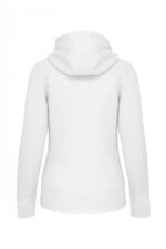 K464 Damessweater met Rits en Capuchon Wit