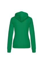K465 Damessweater met Capuchon in Contrasterende Kleur Light Kelly Green / White