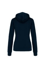 K465 Damessweater met Capuchon in Contrasterende Kleur Navy / Fine Grey