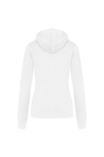 K465 Damessweater met Capuchon in Contrasterende Kleur White / Fine Grey
