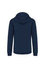 K466 Herensweater met Rits en Capuchon in Contrasterende Kleur Navy / Fine Grey