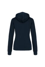 K467 Damessweater met Rits en Capuchon in Contrasterende Kleur Navy / Fine Grey