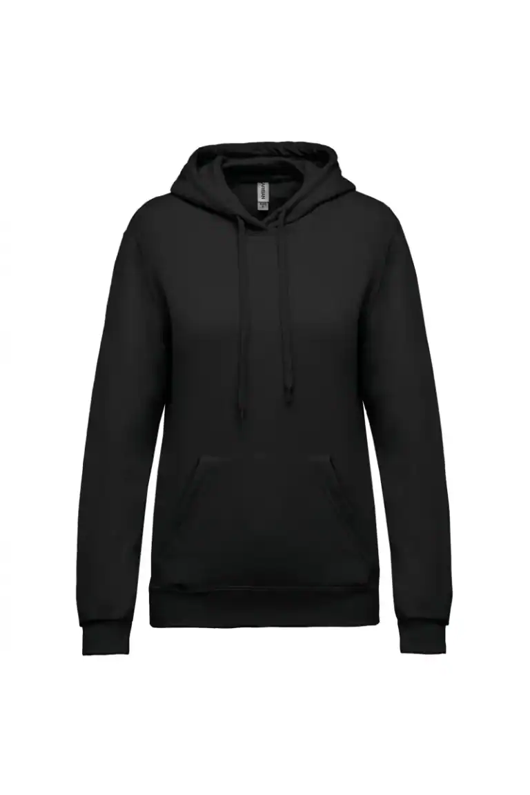 K473 ECO Damessweater met Capuchon Zwart