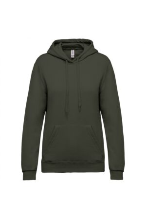 K473 ECO Damessweater met Capuchon Dark Khaki