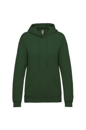 K473 ECO Damessweater met Capuchon Forest Green