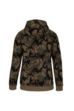 K476 Herensweater met Capuchon Olive Camouflage