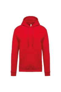 K476 Herensweater met Capuchon Rood