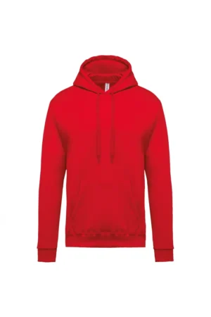 K476 Herensweater met Capuchon Rood