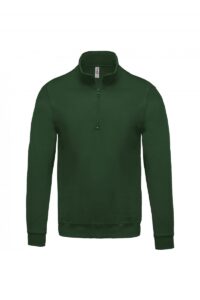 K478 Sweater met ritshals Forest Green