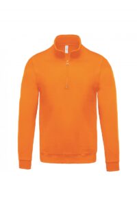 K478 Sweater Met Ritshals Oranje